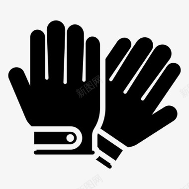 手套手保护时装和服装纹样收集图标