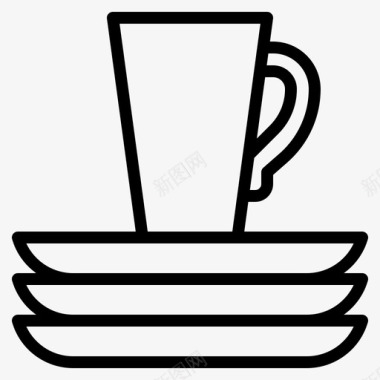 餐具陶瓷杯子图标