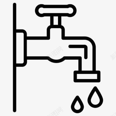 漏水的水龙头水龙头漏水nal图标