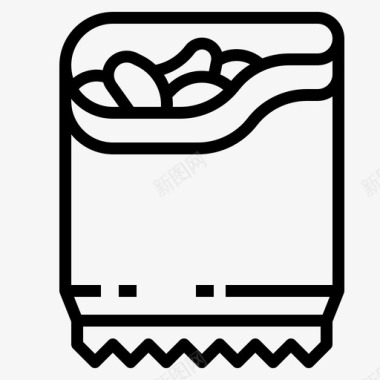 零食薯片烤制食品图标