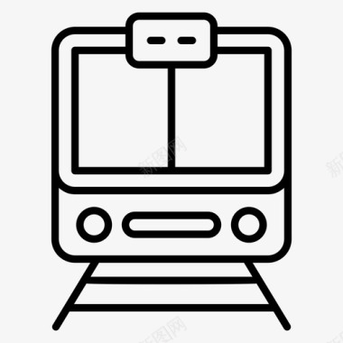 地铁标识牌公共列车电动列车铁路道路图标