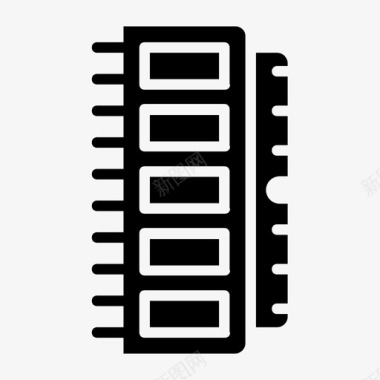 数字82ram计算机存储器印刷电路板图标