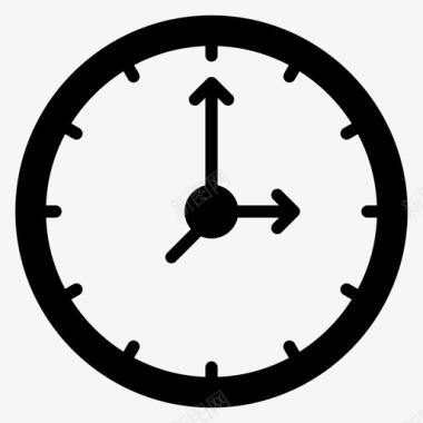 扁平金融时钟图标挂钟模拟时钟时钟图标