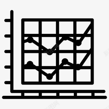 财务数据分析业务信息图数据分析线图图标