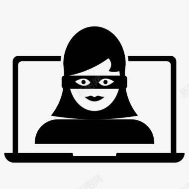黑客计算机操作员数字窃贼图标