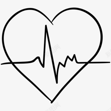心电图心跳人体解剖图标