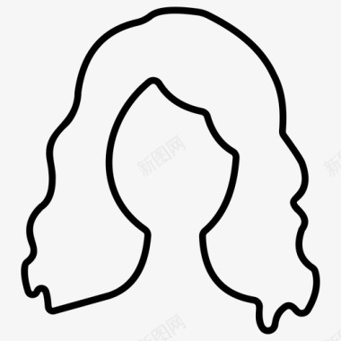 女性发型发型美发图标