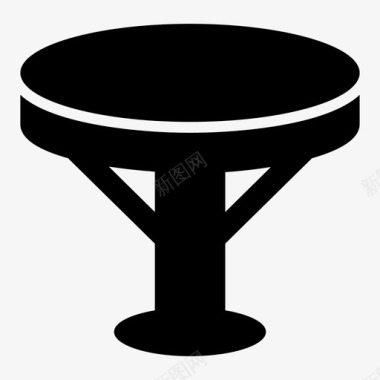 咖啡桌圆桌家具咖啡桌图标
