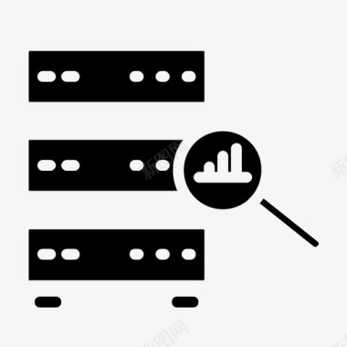 矢量数据分析图标数据分析统计分析字形图标