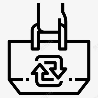 手提袋设计手提袋回收再利用图标