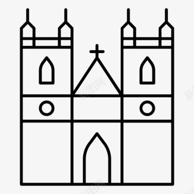 威斯敏斯特大教堂教堂英国图标