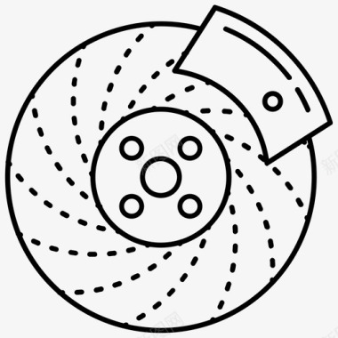 彩妆盘汽车盘式制动器闸瓦制动系统图标