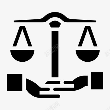 道德道德平衡法律图标