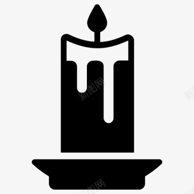 火焰图标蜡烛烛台火焰图标