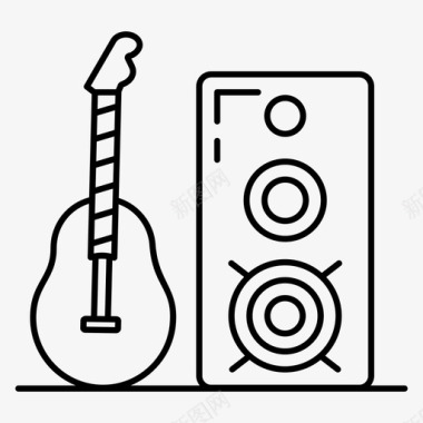 音乐扬声器音响设备扬声器图标