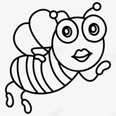 撅嘴蜂动物大黄蜂图标