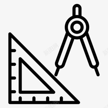 几何主图量具建筑工具绘图工具图标