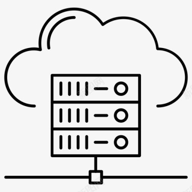 云存储云服务器云存储数据库图标