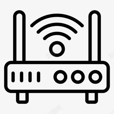 互联网wifiwifi路由器互联网设备调制解调器图标