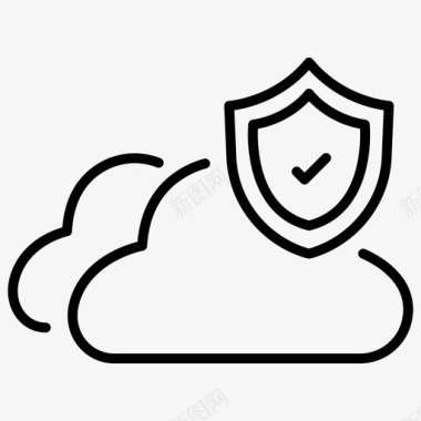 云服务器保护云服务器数据网络图标