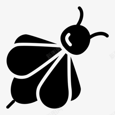 昆虫设计蜜蜂昆虫仓库采摘图标