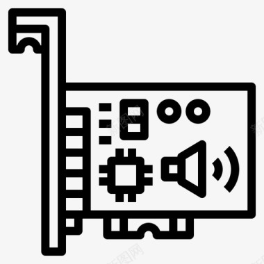 电脑硬件声卡硬件主板图标