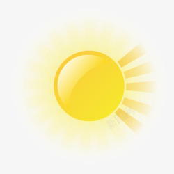 可爱手绘发光的太阳日月星辰烈日表情卡通可爱天气阳光素材