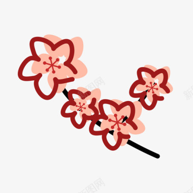 梅花素材梅花图标