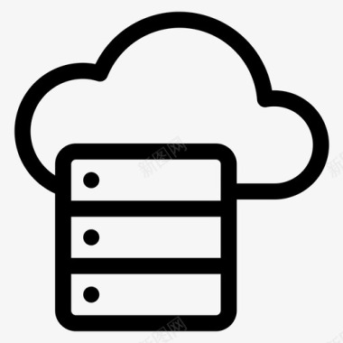云服务器云服务器数据库杂项008行粗体图标
