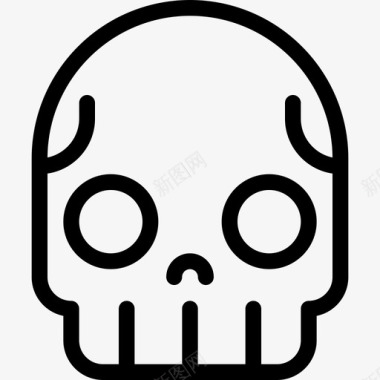 简约手绘skull1图标