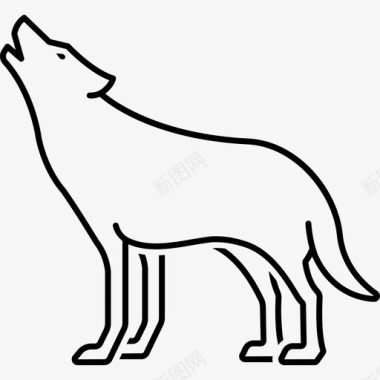 狼狗食肉动物图标