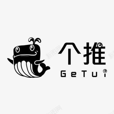 美甲推个推logo反白图标