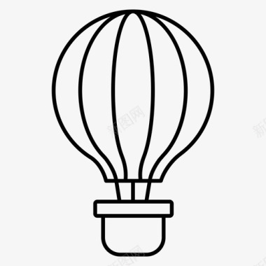 气球漂浮导航气球飞行旅游图标