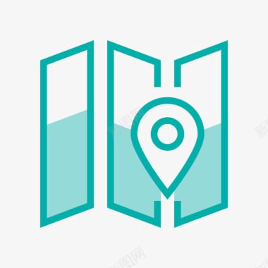 爱心服务icon地图服务图标