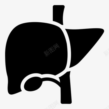 生物学肝脏生物学健康图标