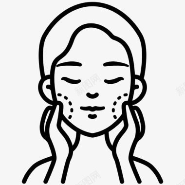 女人时间敷面霜脸部护肤品图标