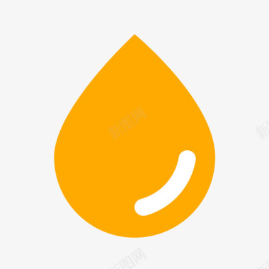 橙色PNG水滴橙色图标