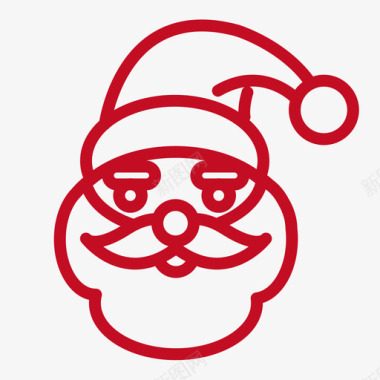 圣诞老人脸圣诞圣诞老人图标