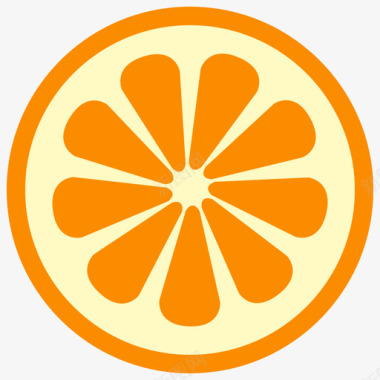 环保标志PNG矢量图橙子图标