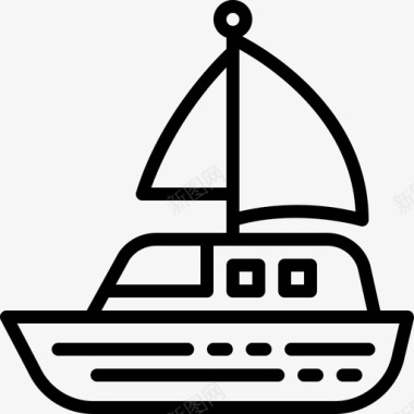 收获的季节帆船季节夏天图标
