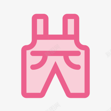 可爱素材背带裤图标
