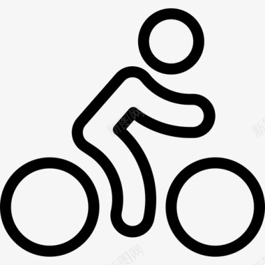 简约手绘bikingperson图标