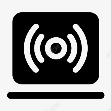 火焰数字1数字化IP广播1x图标