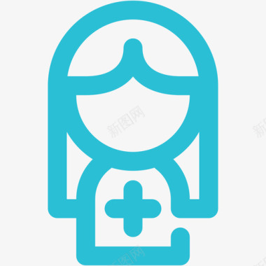 卡通护士护士图标