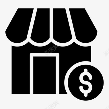 收藏店铺图标商店电子商务市场图标