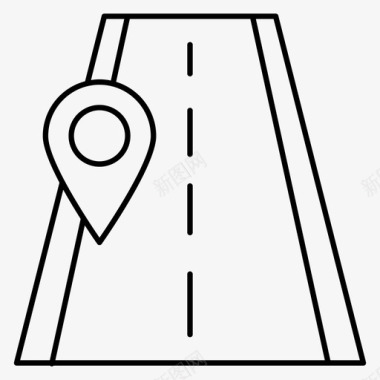 道路背景详细说明道路gps位置图标