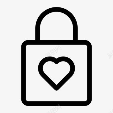 婚恋背景挂锁心爱图标