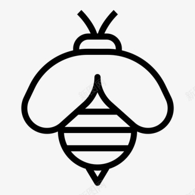 黄色蜜蜂蜜蜂虫子花园图标