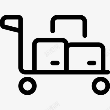 简约手绘秒表warehousecartpacka图标