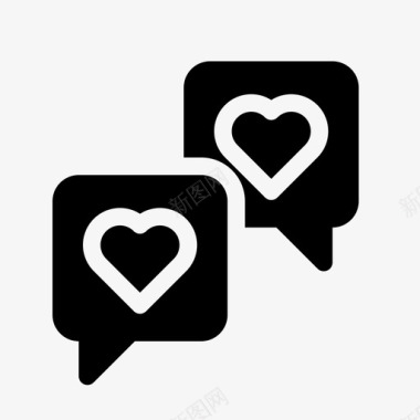 婚恋背景聊天交流恋爱图标